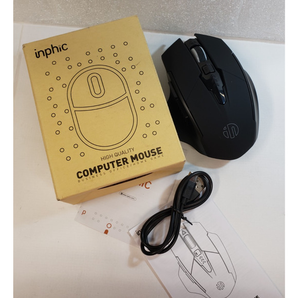INPHIC Rechargeable 2.4G Optical Wireless Mouse Cordless Mice USB Nano Receiver - Picture 6 of 9